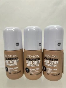(3) Revlon 220 Natural Beige ColorStay Light Cover Liquid Foundation 1oz - Picture 1 of 4