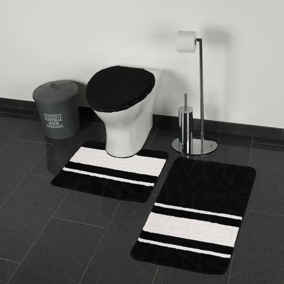 3-Teilig Bad Garnitur Badematte Badvorleger rutschfest   - Bild 1 von 1