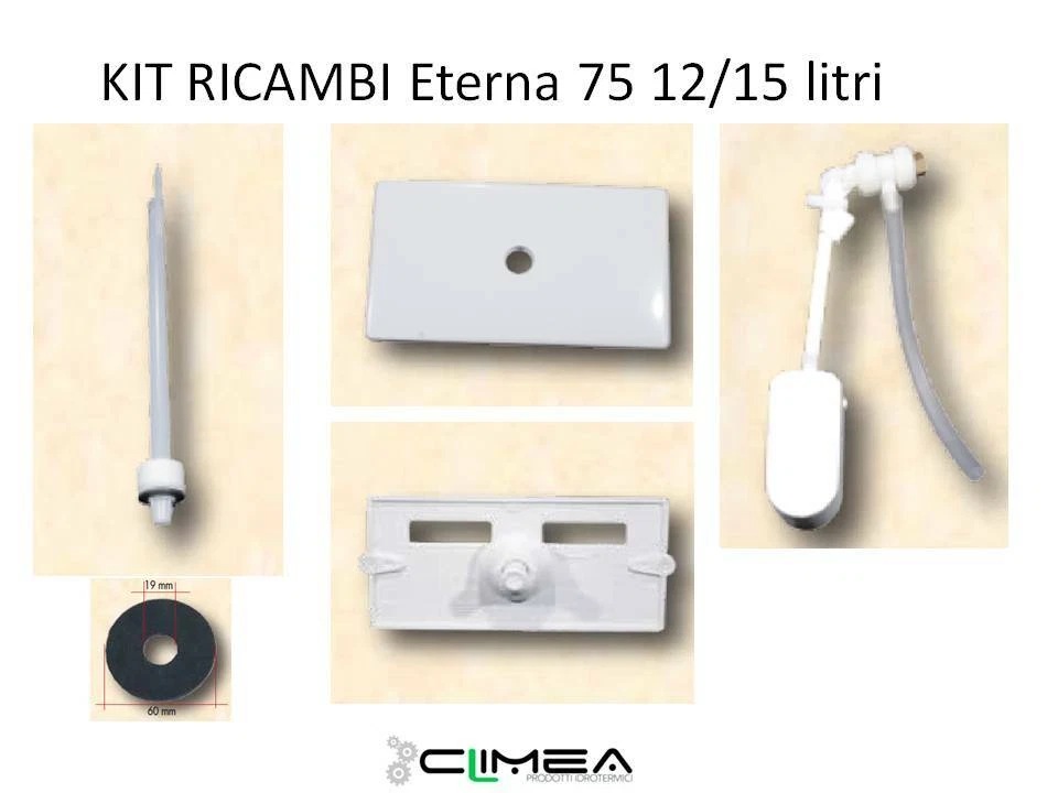 KIT RICAMBI CASSETTA WC Eterna 75 12/15 litri - KARIBA