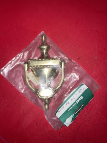 NOS, GEORGIAN STYLE BRASS DOOR KNOCKER, BEST HARDWARE Cover