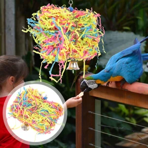 Decorative Reusable Paper Hanging Hanging Bell Toy Parrot Hanging Toy Decorate - Picture 1 of 10