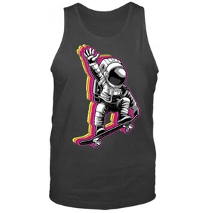 Camiseta sin mangas Astronaut Skateboard Divertida Broma Humor Gráfico Humor - Imagen 1 de 8