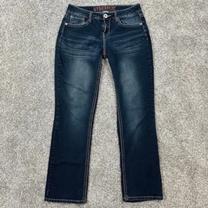 Jean HYDRAULIC para mujer talla 10 corte bota deslumbrado punto grueso lavado oscuro elástico - Imagen 1 de 9