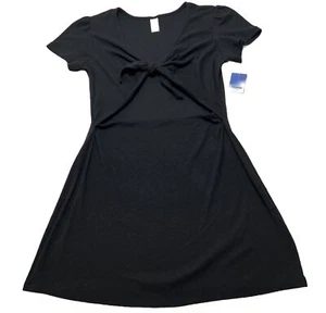 Nordstrom Abound Nordstrom Tie Front Rib Knit Short Sleeve Dress NEW Large - Picture 1 of 6