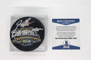 Red Berenson Signed Michigan Wolverines Big Chill Official Game Puck Beckett COA - Picture 1 of 2
