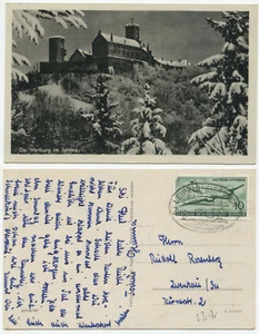 38541 - La Wartburg dans la neige - Carte postale, cachet de la poste ferroviaire - Photo 1/1