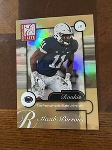 2021 Micah Parsons Donruss Elite Gold SSP 08/10 - Picture 1 of 3