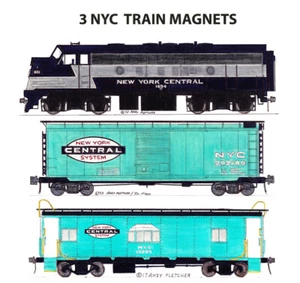 New York Central F7, 40' caja coche y furgón de cola 3 imanes Andy Fletcher - Imagen 1 de 1