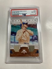 Psa 8 Panini diamond kings Babe Ruth DK materials bronze Dual Game Used Jerseys