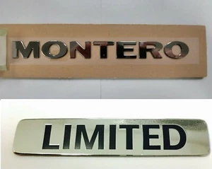 Genuine Emblem Badge Mitsubishi "MONTERO", "LIMITED" Logos on Rear 01 - 06 - Picture 1 of 1