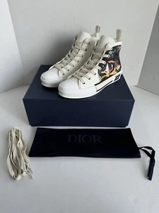 Dior B23 HIGH-TOP SNEAKER White Canvas with AsteroDior Signature by KIM JONES - Picture 1 of 15