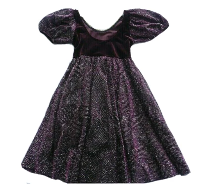 Vestido Disfraz Estilo Princesa Púrpura con Falda de Cuentas de Leos Ropa de Baile Juvenil  Foto 1 de 4