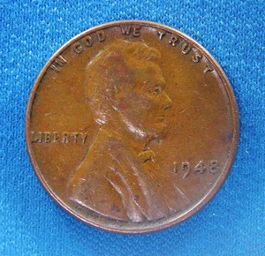 1948-P Lincoln 1c VF/EF Toned - Picture 1 of 4