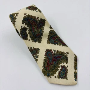 Vtg Briar Men’s Tie Necktie Paisley Diamond Pattern Retro 3” Skinny  Preppy - Picture 1 of 5