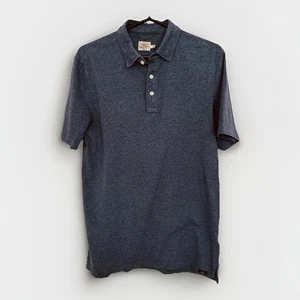 Camisa Polo Faherty Para Hombre Pequeña Azul Brezo Preppy Tejido Suave - Imagen 1 de 5