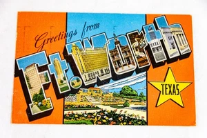 Greetings From Fort Worth, Texas -  Postmark Postcard - Picture 1 of 3