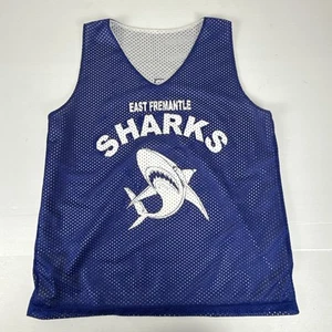 East Fremantle Sharks Fc Reversible Singlet Tank McGraw Designs Size Small - Picture 1 of 8