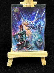 One Last Lesson, Ahsoka Tabi v Darth Maul Refractor Topps Star Wars Galaxy 2024  - Bild 1 von 3