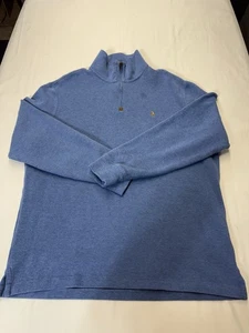 POLO RALPH LAUREN Herren Pullover Sweatshirt blau 1/4 Zip Größe XL - Bild 1 von 4