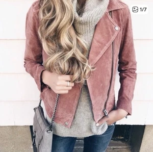 Blank NYC Blush Pink Suede Motorcycle Moto Jacket Small - Picture 1 of 6