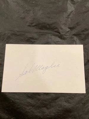 SAL MAGLIE Autographed 3 x 5 Card Giants, Dodgers, Yankees 1950-58 (d. 1992) - Image 1 of 2