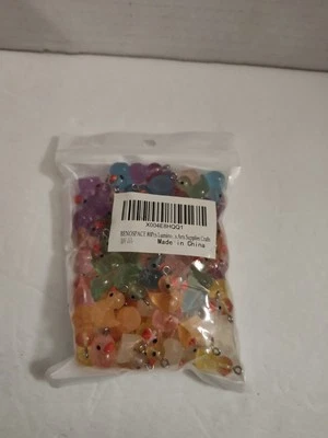 80 Mini Resin Duck Charms DIY Pendants for Bracelets Necklaces Keychains Ducks - Изображение 1 из 4