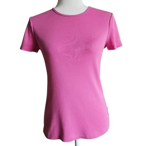 Ralph Lauren T-Shirt Size M Pink Cotton Classic RLL Logo Tee Preppy Essential - Picture 1 of 11