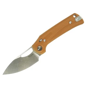 Reate Knives Tan G10 Handle Stonewashed Nitro-V Steel Folding Blade PL-XE TANSW - Picture 1 of 4