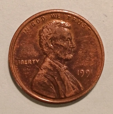 1991-P Lincoln Memorial Cent - very weak/missing "1" date digit & "L" in Liberty - Image 1 of 4