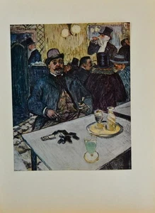 Arte de pared impreso vintage Toulouse-Lautrec M. Boileau at the Café años 50 - Imagen 1 de 6