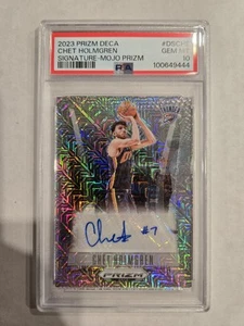 2023-24 Prizm Deca Chet Holmgren Mojo Prizm Auto Autograph #9/25 PSA 10 - Picture 1 of 2