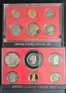 1979-S & 1980-S US Proof Sets with  Original Boxes 12 Coins Includes SBA - Picture 1 of 3