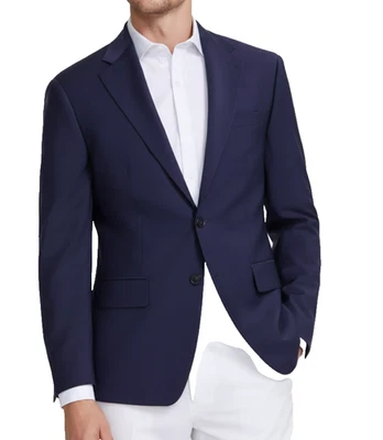 Chaqueta de Traje CALVIN KLEIN Talla 38R Azul Marino Calce Ajustado Mezcla de Lana Elástica Foto 1 de 4