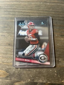 Carson Beck 2023 Bowman Chrome U 1° Georgia Bulldogs Miami Hurricanes - Foto 1 di 4
