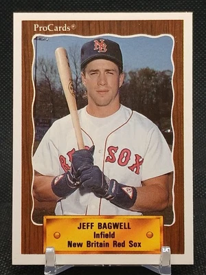 Jeff Bagwell 1990 ProCards Liga Menor #1324 Nueva Bretaña Medias Rojas Foto 1 de 4