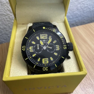 Reloj INVICTA 1796 Specialty Corduba - esfera negra - números amarillos Foto 1 de 4