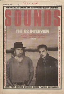 SOUNDS MAR 28 87 U2 BOWIE OZZY OSBOURNE STRANGLERS DEACON BLUE BLOODY VALENTINE - Picture 1 of 1