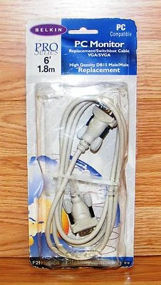 Belkin (F2N028-06) Pro Series 6' PC Monitor Replacement/ Switch-box Cable VGA - Image 1 of 4