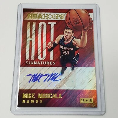 2015-16 Panini NBA Hoops Mike Muscala HS-MM Auto Atlanta Hawks Card VJ-PHMM80 - Image 1 of 2