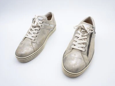Hogan Donna Scarpe Tempo Libero Sneaker Bassa Pelle Argento Tg. 41,5 Eu Art - Immagine 1 di 4