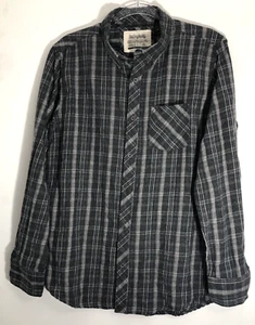 One Day Away Hemd Herren Größe Large grau kariert Flanell Button Down Baumwolle - Bild 1 von 8