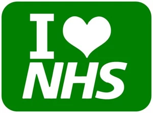 30 x I Love NHS Body Art And Glass Etching Stencils Glitter Stencil Art - Picture 1 of 3