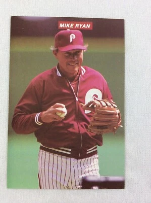 1989 Philadelphia Phillies Team Issue TastyKake Photo Card-Mike Ryan - Image 1 of 2