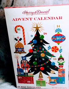 Ship N 24 Hours. New-Harry & David Advent Calendar 24 Milk Chocolates. 8.0z - Picture 1 of 11