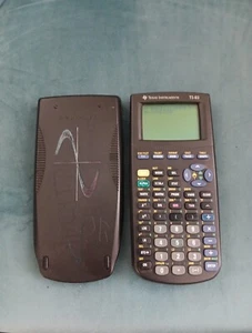 Texas Instruments TI-83 Plus Graphing Calculator With Cover Black Tested Working - Picture 1 of 11