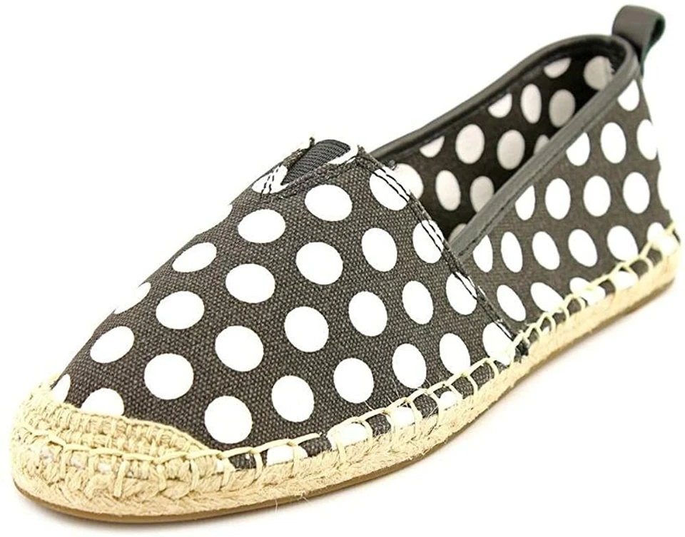 Michael Kors Women's Meg Slip on Flats Canvas Shoes Polka Dot Black, Size: 9.5 M - Image 1 of 4