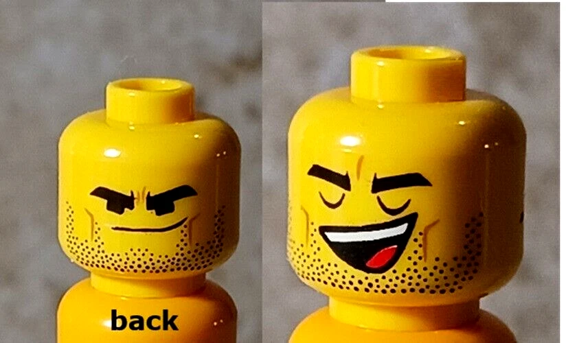 New LEGO Head Character LEGO MOVIE Stubble Fun Guy Hard Worker Blue Collar Dad - Image 1 of 1