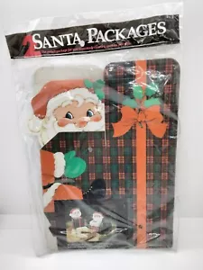 2 New Vintage Christmas Gift Boxes Maryland Packaging Corp Santa Plaid/ Chimney - Picture 1 of 5