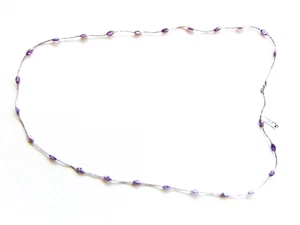 COLLANA RETE-CRISTALLI MARQUISE ARGENTO 975  CON BAGNO  RODIO MADE IN ITALY - Imagen 1 de 3