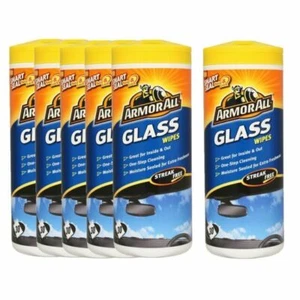 6 x Armorall Extra Strength Car Windscreen Window Glass Wipes Tub - 180 Wipes - Picture 1 of 1